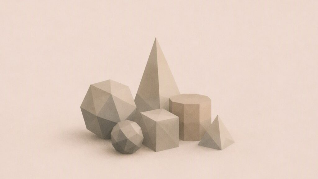 Colección visual que fusiona obras de arte conceptual con líneas geométricas minimalistas