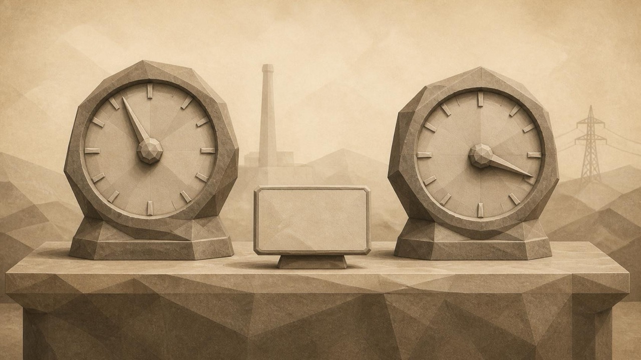 Dos instrumentos de medida sobre una mesa junto a varias piezas geométricas.